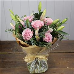 Lily and Pink Rose Bouquet